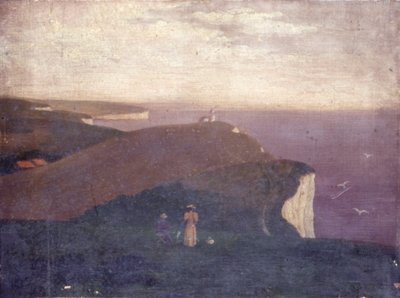 The South Downs, with the Belle Tout Lighthouse by Unbekannt Unbekannt